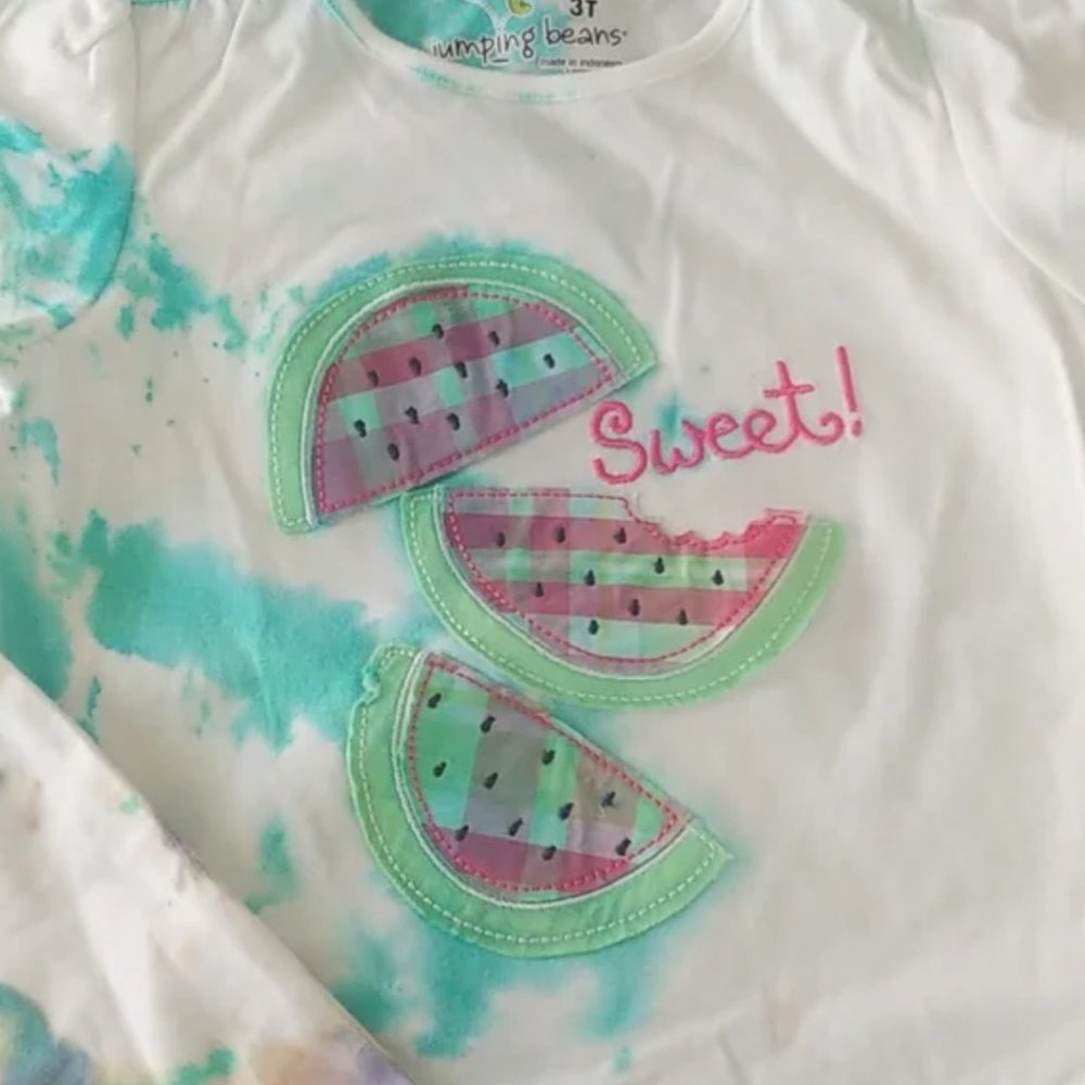 Sweet! Watermelon Jumping Beans tee t-shirt NEW w. Tag tye-dye